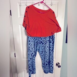 Side button Orange and Blue pants